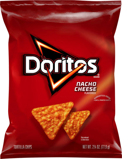 Doritos Tortilla Chips Nacho Cheese Flavored 2 3/4 Oz
