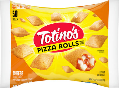 Totino's Pizza Rolls, Cheese, 50 Rolls, 24.8 oz Bag (frozen)