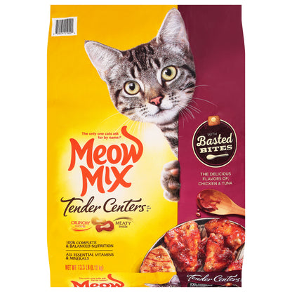 Meow Mix Tender Centers Chicken & Tuna Cat Food 13.5 lb Bag