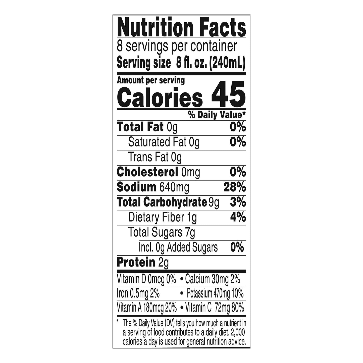V8 Non-GMO Original 100% Vegetable Juice 64 oz