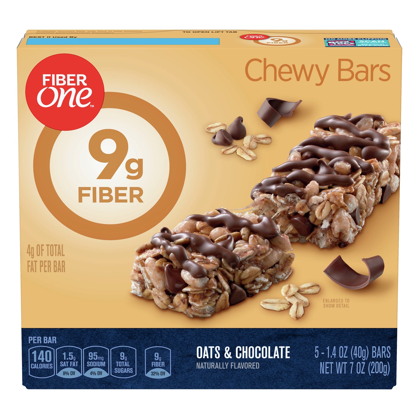 Fiber One Oats & Chocolate Chewy Bars 5 ea