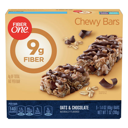 Fiber One Oats & Chocolate Chewy Bars 5 ea
