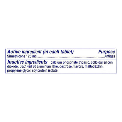 Gas-X Extra Strength Chewable Gas Relief Tablets with Simethicone 125 mg, Cherry - 18 Count