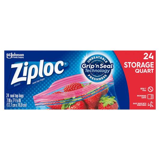 Ziploc Quart Storage Storage Bags 24 ea