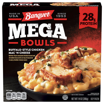 Banquet Mega Bowls Buffalo-Style Chicken Mac 'N Cheese 14 oz