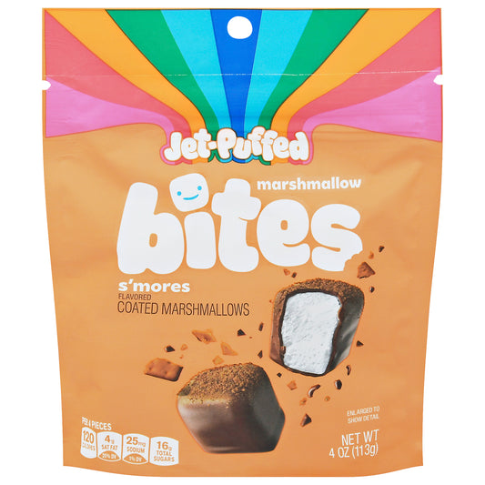 Jet-Puffed Coated S'Mores Flavored Marshmallows Bites 4 oz