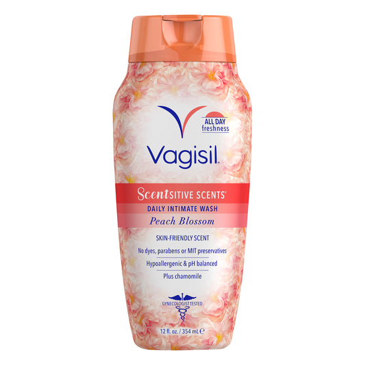 Vagisil Scentsitive Scents Peach Blossom Daily Intimate Wash 12 oz