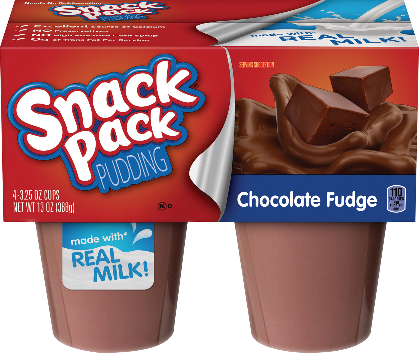 Snack Pack 4 Pack Chocolate Fudge Pudding 4 ea