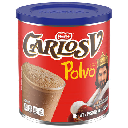 Carlos V Chocolate Flavored Drink Mix 14.1oz (400g) English-Spanish