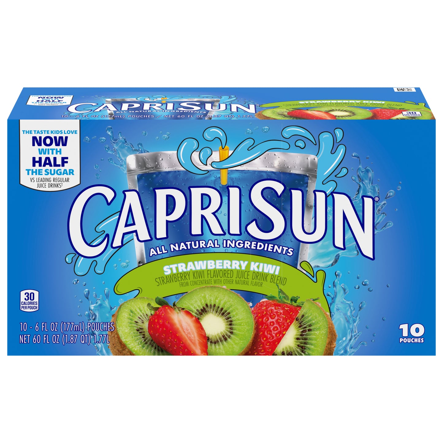 Capri Sun Strawberry Kiwi 10ct Carton (68794-00001 - C34343618) 60 fl oz (1.87 qt) 1.77L English