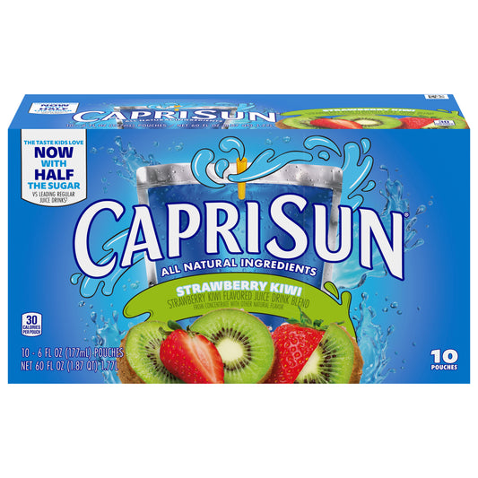 Capri Sun Strawberry Kiwi 10ct Carton (68794-00001 - C34343618) 60 fl oz (1.87 qt) 1.77L English