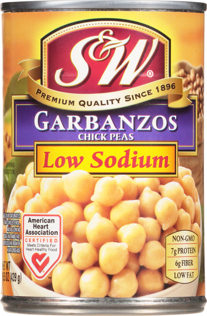 S&W Low Sodium Garbanzos 15.5 oz