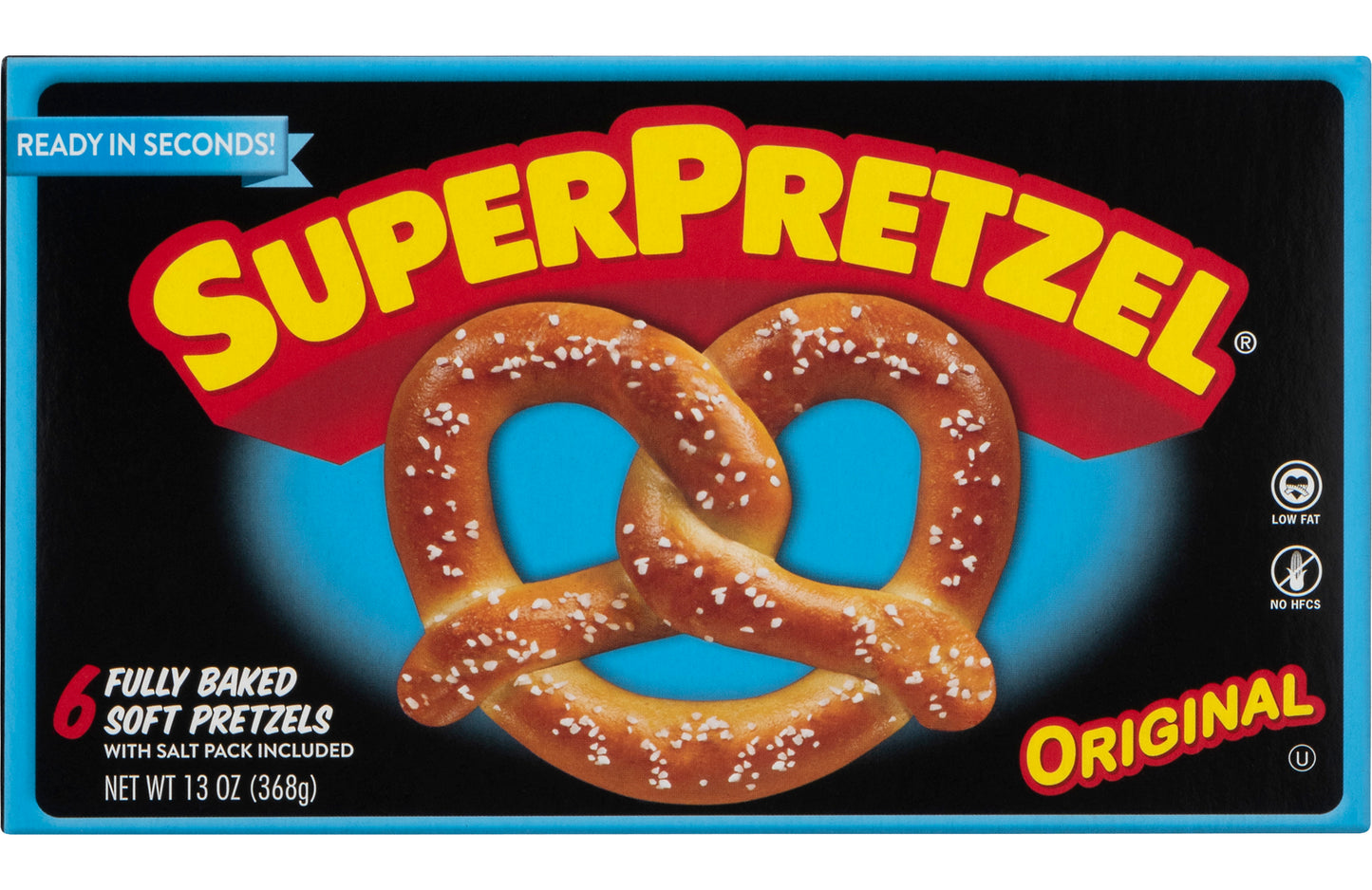 Superpretzel Pretzels, Soft, Fully Baked, Original, 6 Pack, Box