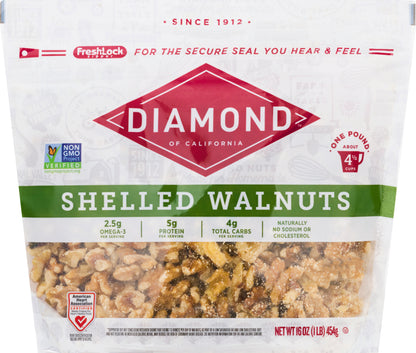 Diamond Shelled Walnuts 16 oz