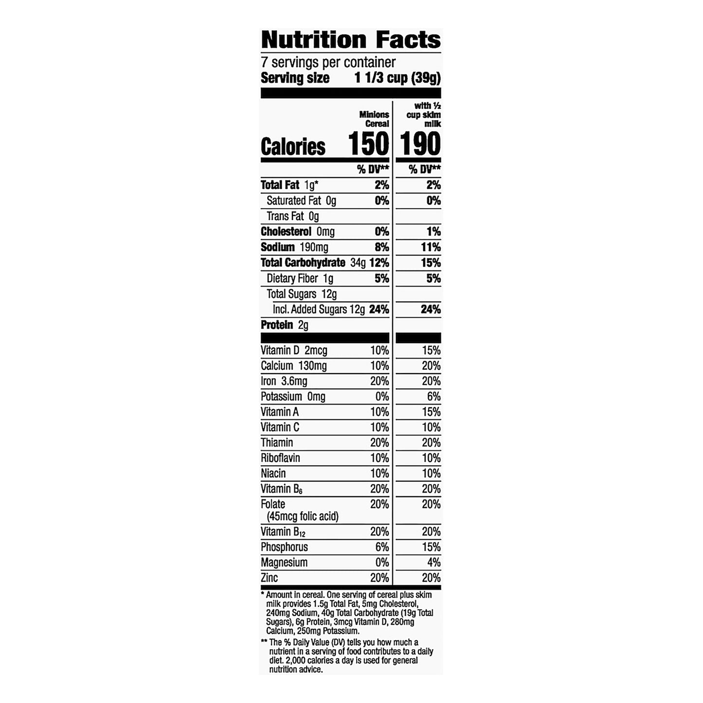 Minions Minions Vanilla Vibe Cereal 9.8 oz