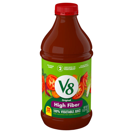 V8 High Fiber Original 100% Vegetable Juice 46 fl oz