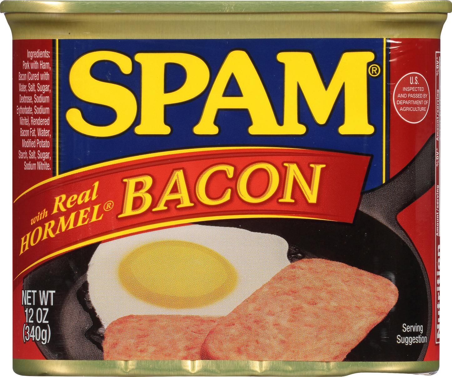 Spam Bacon Canned Meat 12 oz