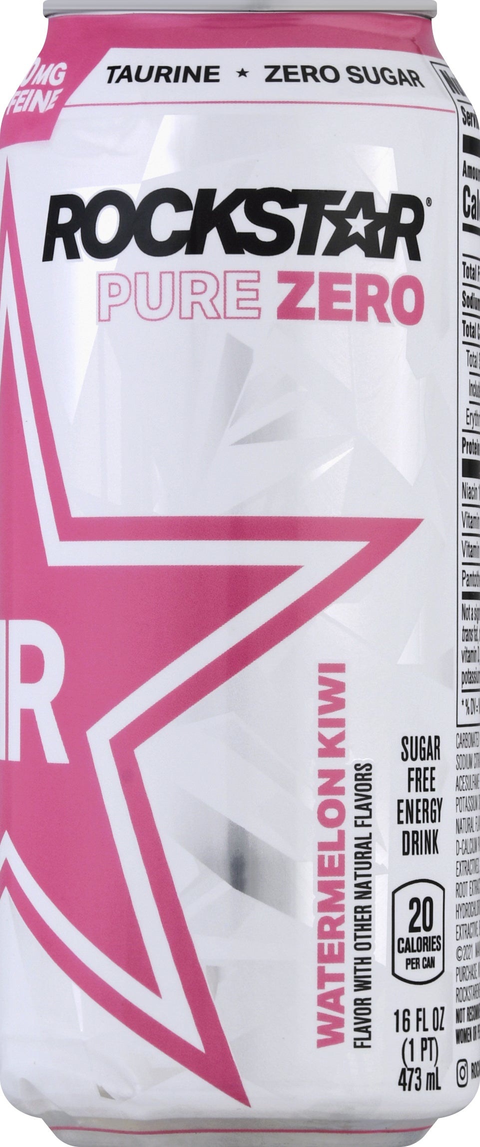 Rockstar Pure Zero Watermelon Kiwi Energy Drink 16 oz