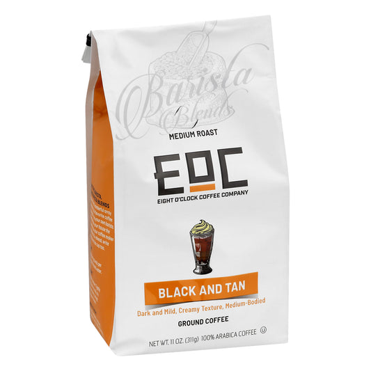 EOC Barista Blend Medium Roast Ground 100% Arabica Black and Tan Coffee 11 oz