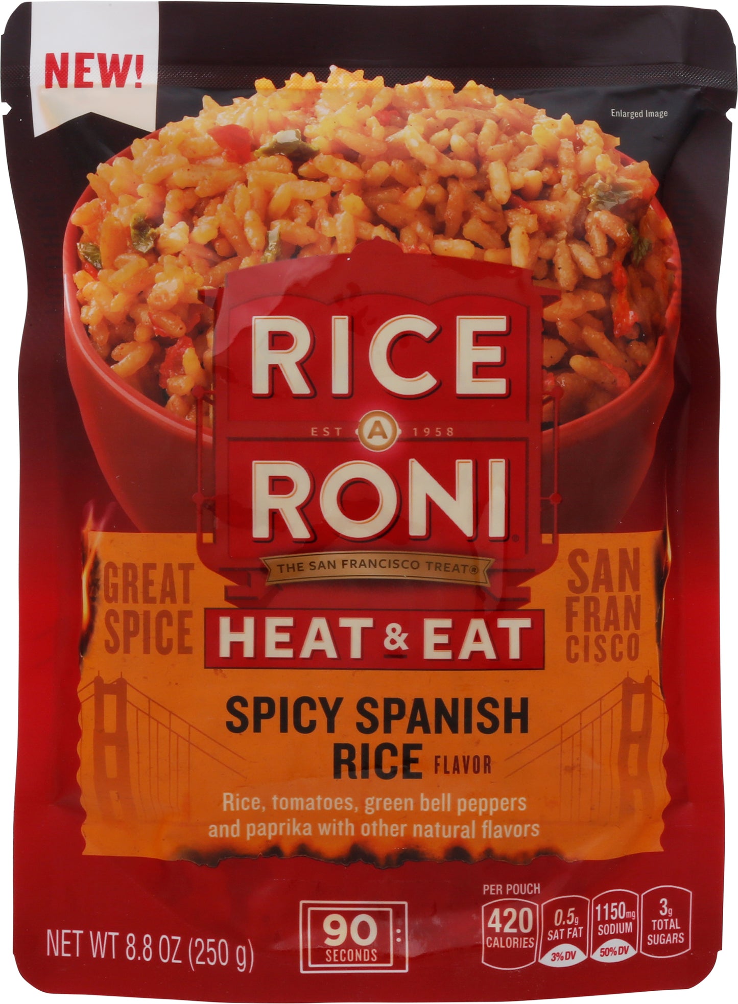 Rice A Roni Heat & Eat Spicy Spanish Flavor Rice 8.8 oz