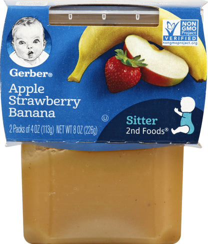 Gerber Apple Strawberry Banana 2 ea