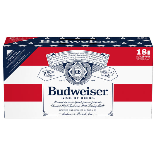 Budweiser King of Beers Lager Beer 18 ea