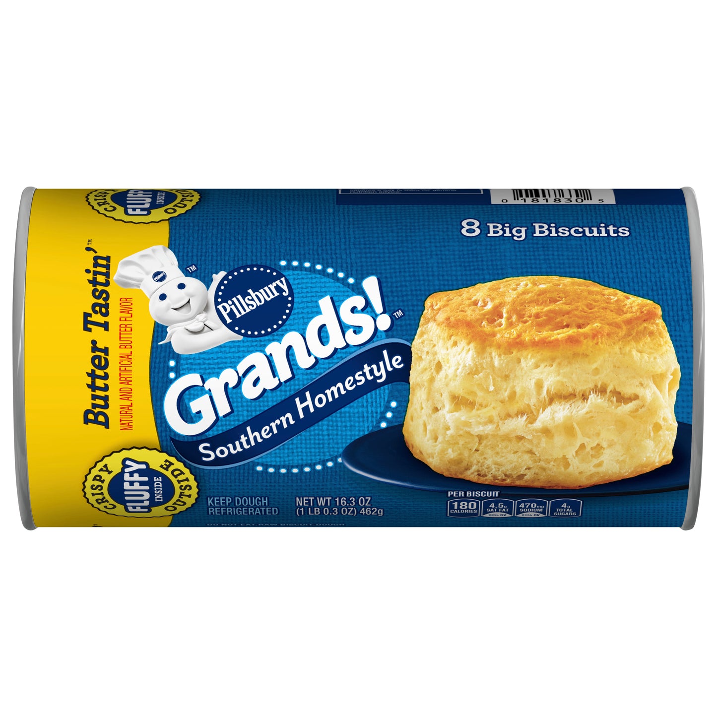 Pillsbury Grands!, Southern Homestyle, Butter Tastin', 8 ct, 16.3 oz