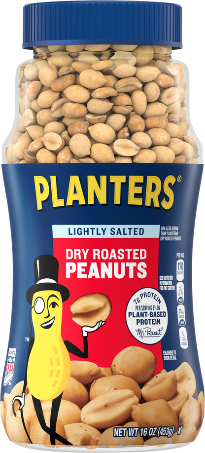 Planters Dry Roasted Lightly Salted Peanuts 16 oz
