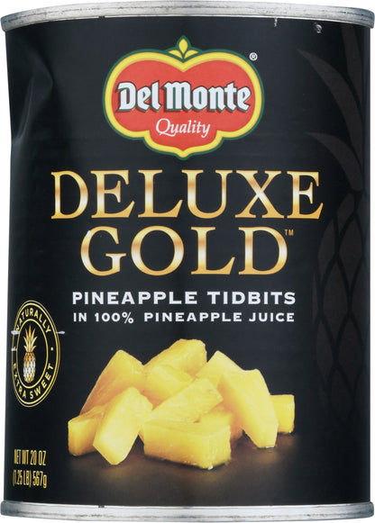 Del Monte Deluxe Gold Pineapple Tidbits 20 oz