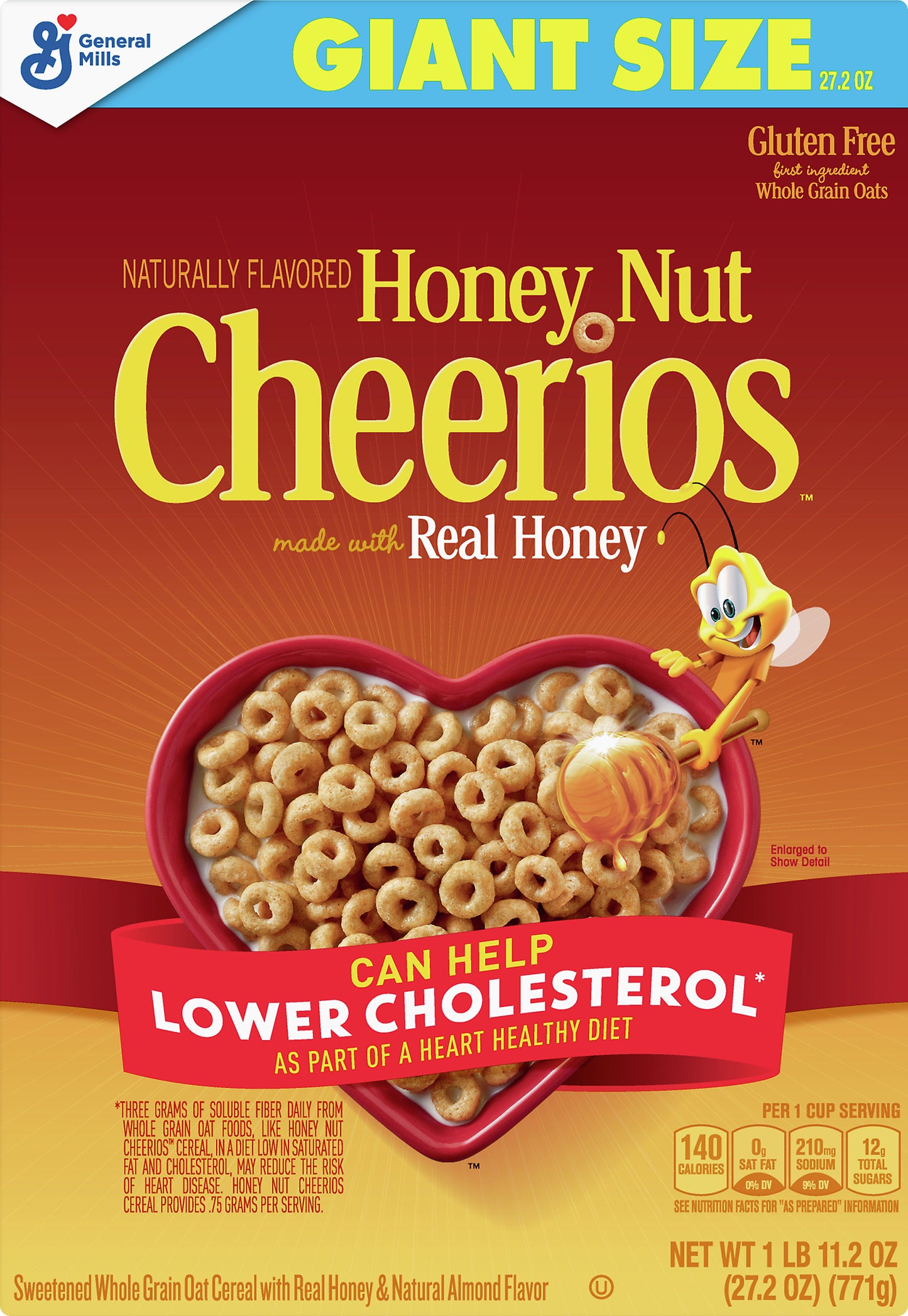 Cheerios Giant Size Honey Nut Cereal 27.2 oz
