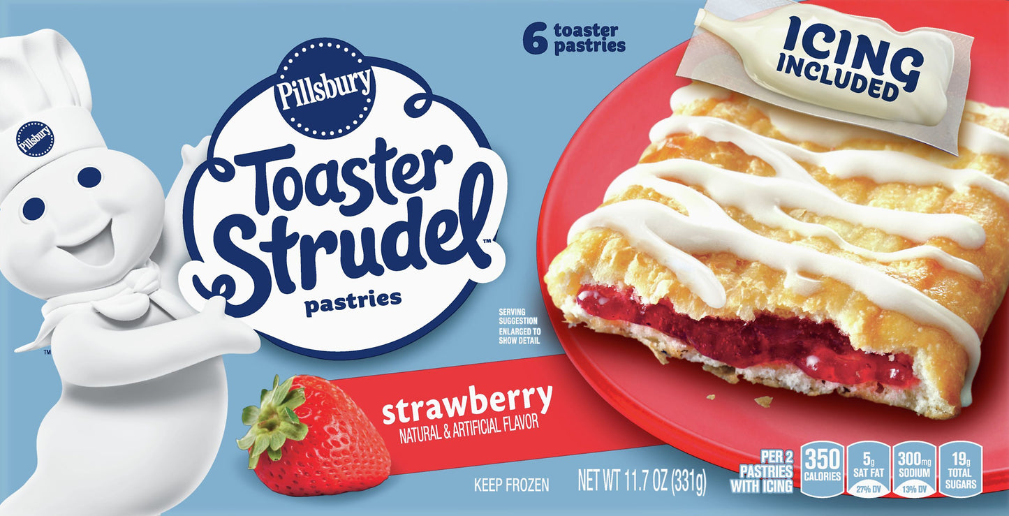 Pillsbury Toaster Strudel Strawberry Toaster Pastries 6 ea