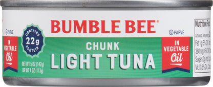 Bumble Bee® Chunk Light Tuna in Vegetable Oil 5 oz. Can