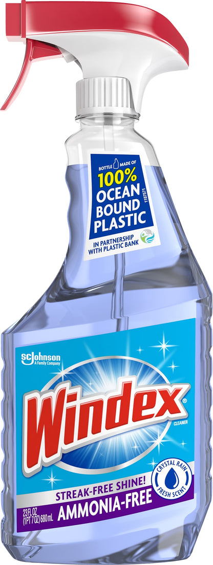Windex Ammonia-Free Crystal Rain Fresh Scent Cleaner 23 oz