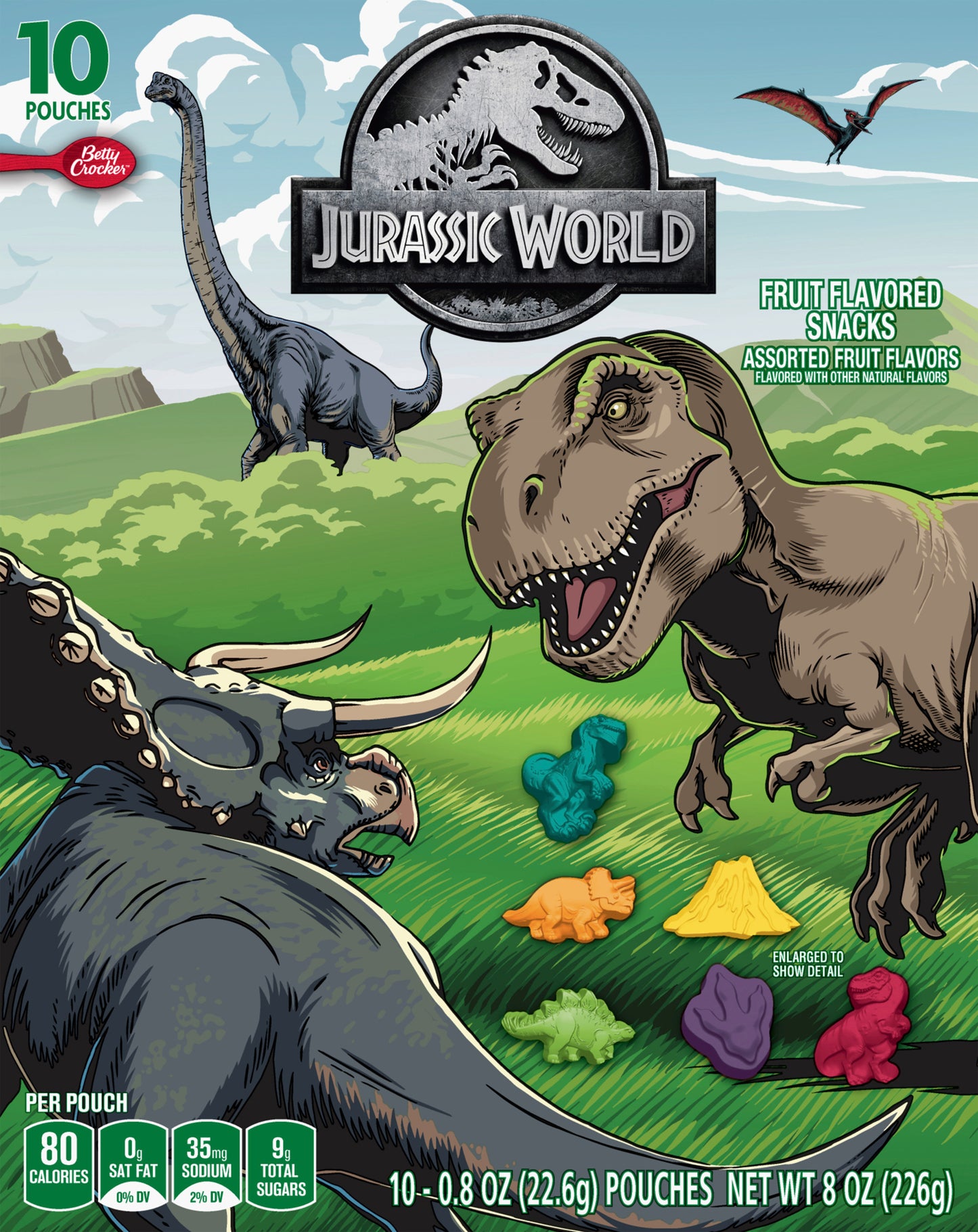 Betty Crocker Jurassic World Assorted Fruit Flavored Snacks 10 ea
