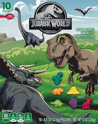 Betty Crocker Jurassic World Assorted Fruit Flavored Snacks 10 ea