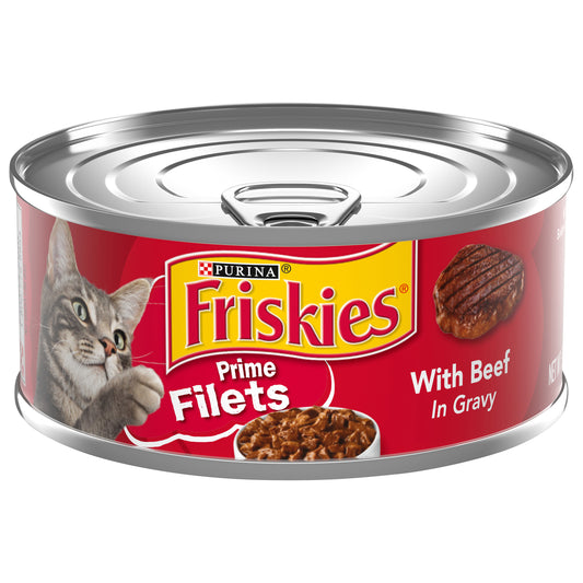 Purina Friskies Gravy Wet Cat Food, Prime Filets With Beef in Gravy - 5.5 oz. Can