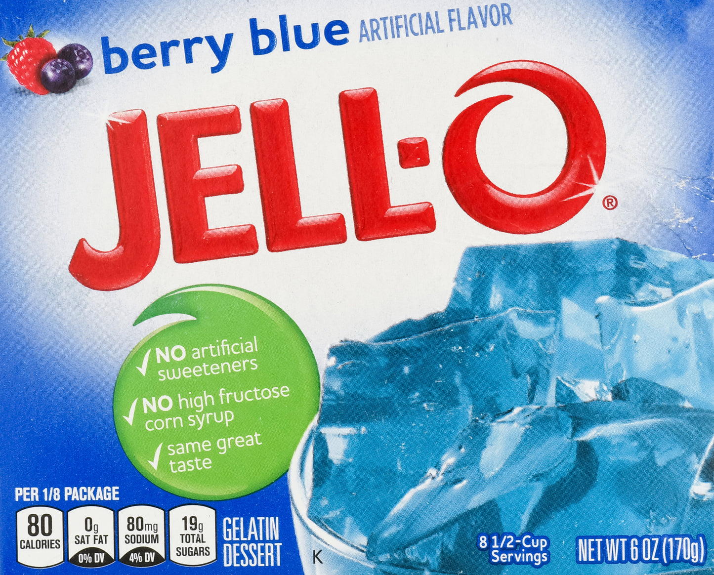 Jell-o Berry Blue Gelatin Dessert 6 oz