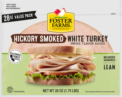 Foster Farms Hickory Smoked White Turkey Deli Meat - 28oz