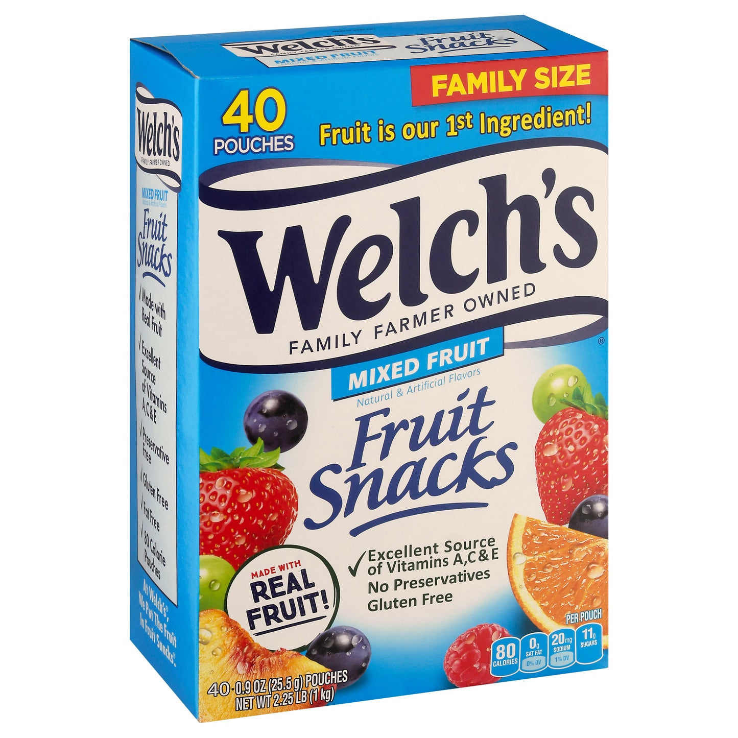Welch's Family Size Mixed Fruit Snacks 40-0.9 oz Pouches