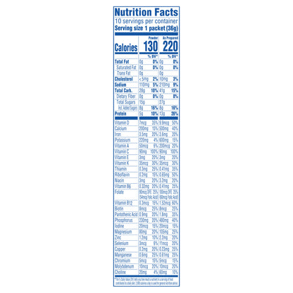 Carnation Breakfast Essentials Classic French Vanilla Nutritional Powder Drink Mix 10 - 1.26 oz Pack