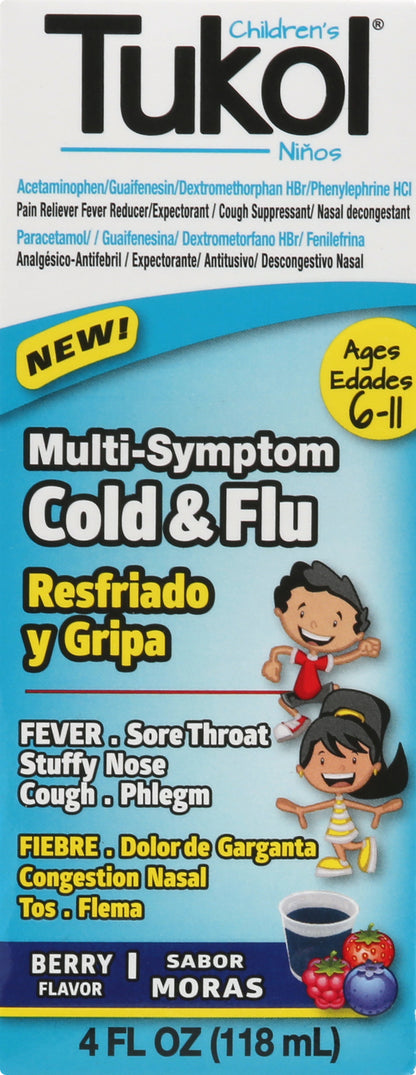 Tukol Children's Multi-Symptom Berry Flavor Cold & Flu 4 oz