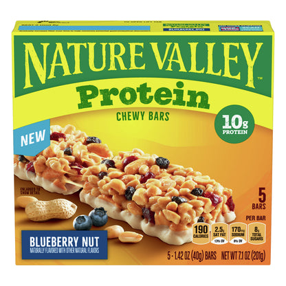 Nature Valley Protein Blueberry Nut Chewy Bars 5 ea