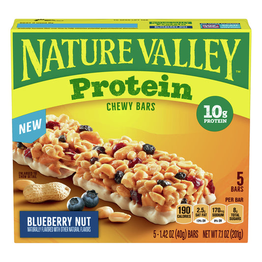 Nature Valley Protein Blueberry Nut Chewy Bars 5 ea