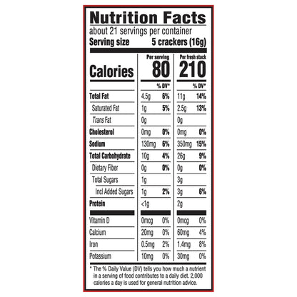 MONDELEZ GLOBAL LLC (SNACKS US) Ritz Crackers Original 8 Pack Fresh Stack Carton 581265 BE Update 11