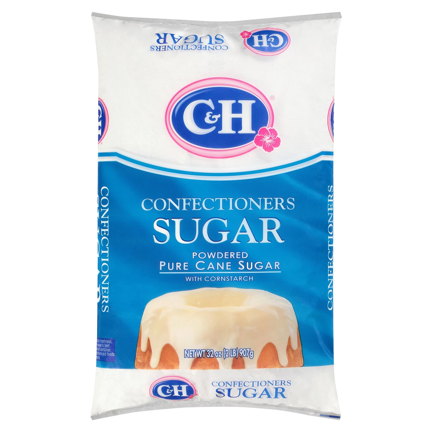 C&H® Confectioners Sugar Powdered Pure Cane Sugar with Cornstarch 2 lb. Bag