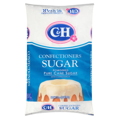C&H® Confectioners Sugar Powdered Pure Cane Sugar with Cornstarch 2 lb. Bag