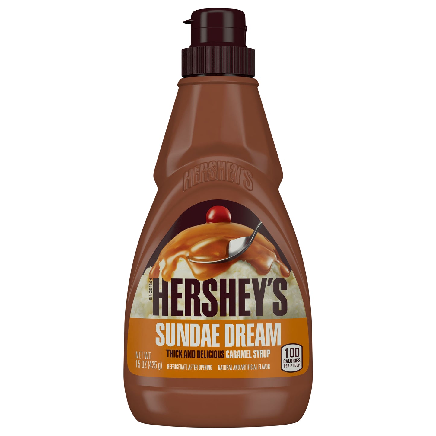 Hershey's Sundae Dream Caramel Syrup 15 oz Bottle