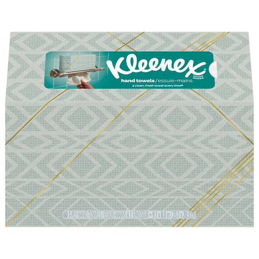 Kleenex Metallic Blue 1-Ply Hand Towels 60 ea