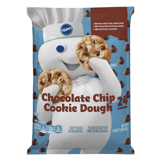 Pillsbury Chocolate Chip Cookie Dough 24 ea