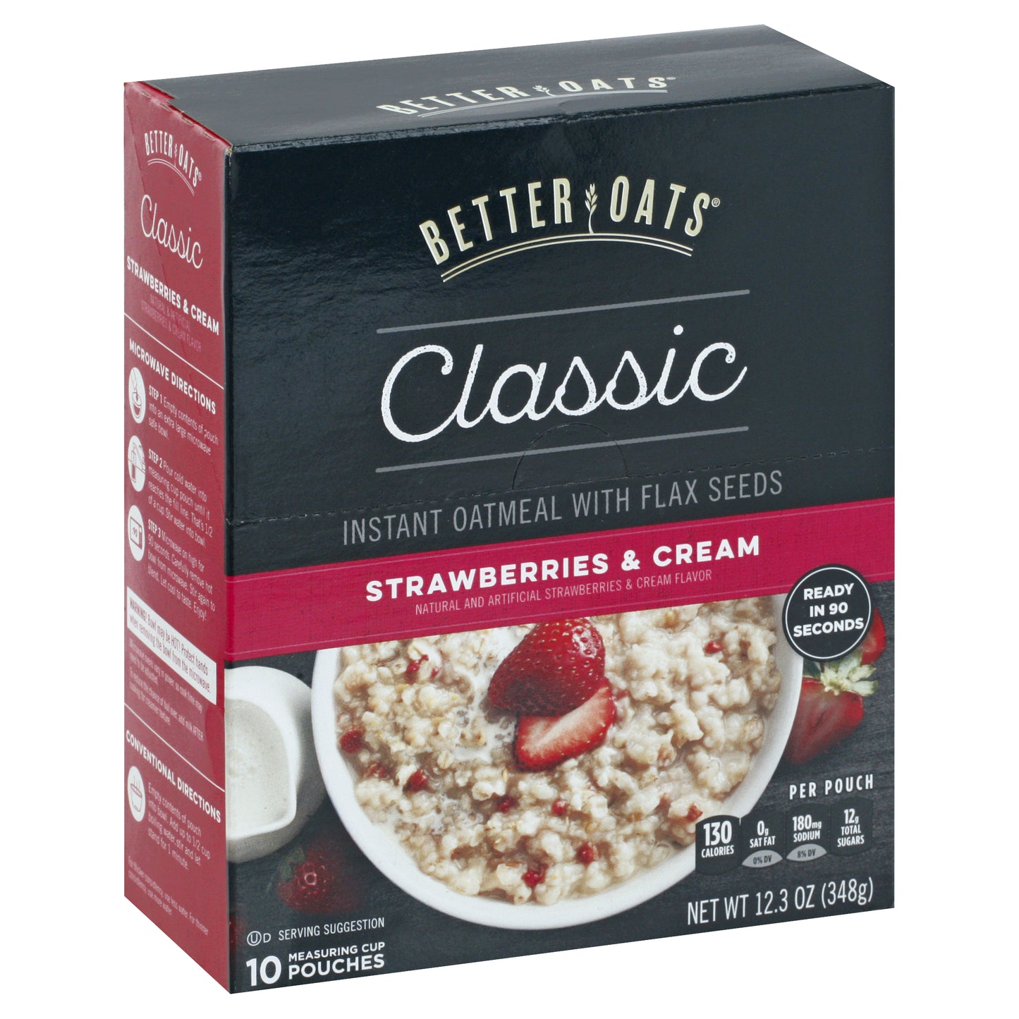 Better Oats Classic Strawberries & Cream Oatmeal 10 ea